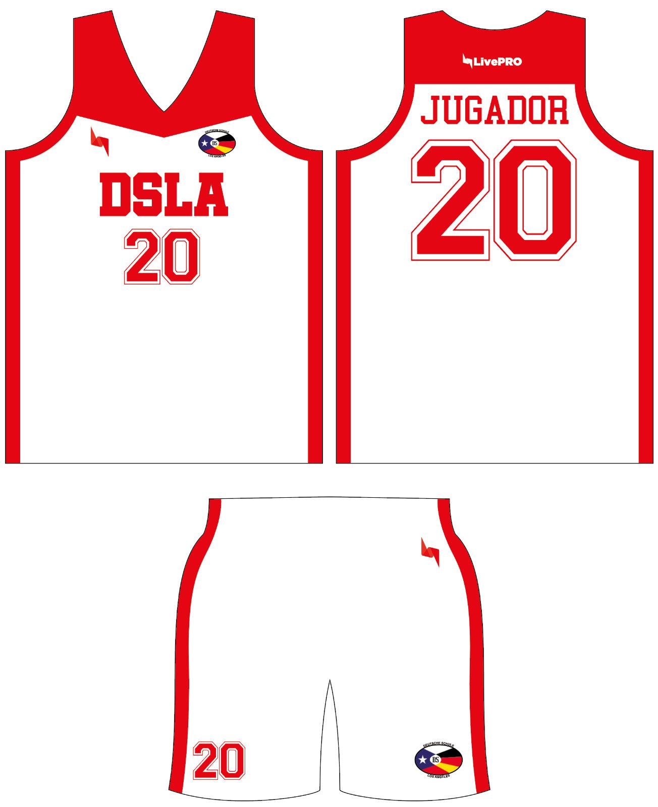 Uniforme Blanco DSLA Oficial - Personalizado